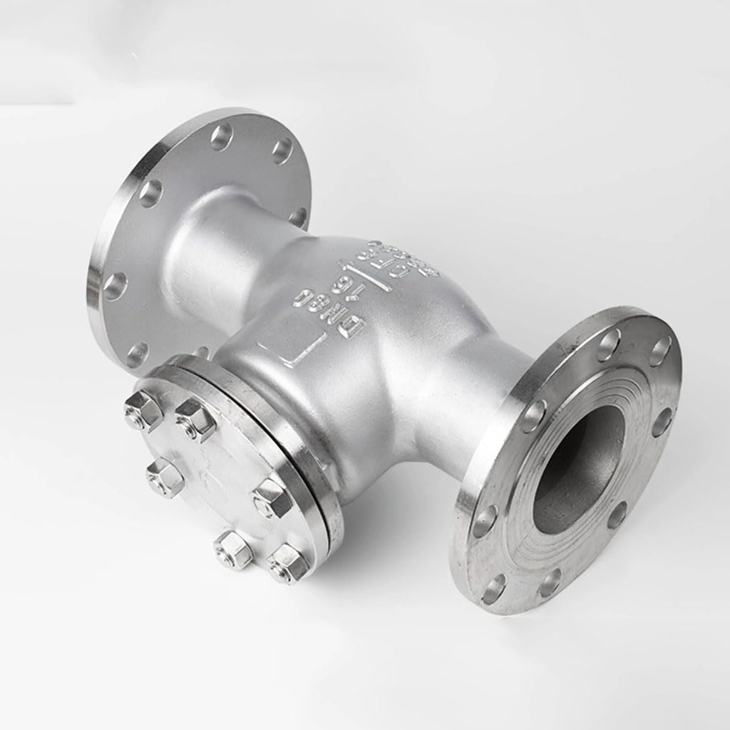 valvola a sfera, valvola a sfera in acciaio inox, Valvola di ritegno flangiata in acciaio inossidabile 304 H44W Valvola di ritegno unidirezionale orizzontale oscillante for reparto chimico DN15 20 25