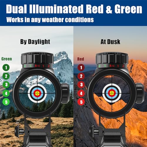 UUQ 3-9x40AO-32AO Rifle Scope with Red & Green Illumination - Long Range Hunting Optics for Air Sniper, Crossbow, Airsoft, Pellet Gun, BB, Airgun - Waterproof, Fog-Proof
