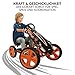 hauck Go-Kart Speedster für Kinder ab 4 Jahren bis 50 kg Köpergröße 90-110 cm, Tretauto mit Handbremse, verstellbarem Sitz, Vor- und Rückwärtsgang, Pedalantrieb, EVA Rreifen (Orange)