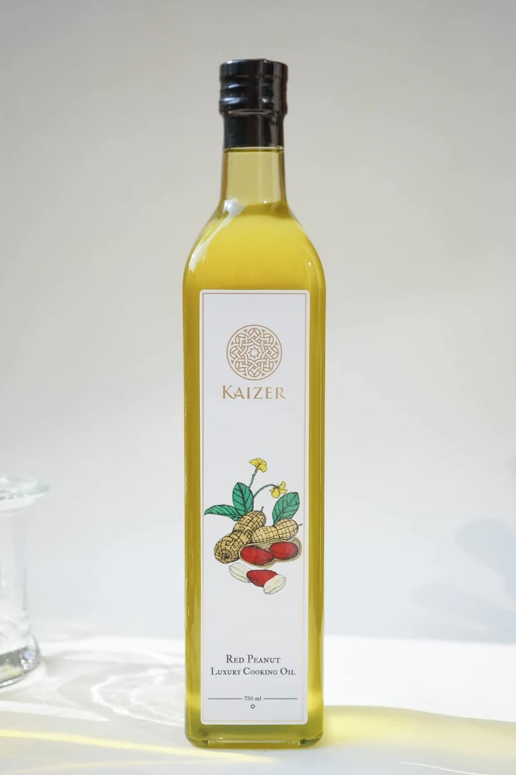 KAIZER Premium Red Peanut Cold Pressed Oil, Pure & Unprocessed, 750 ml