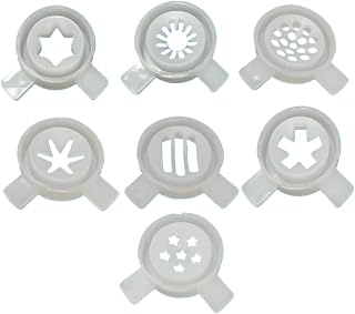 Inner Diameter 37mm Total 7 Pieces Different Nozzles Fantastic Modeling Caps Spare Parts, Compatible With BQL BINGZHILE Soft Serve Ice Cream