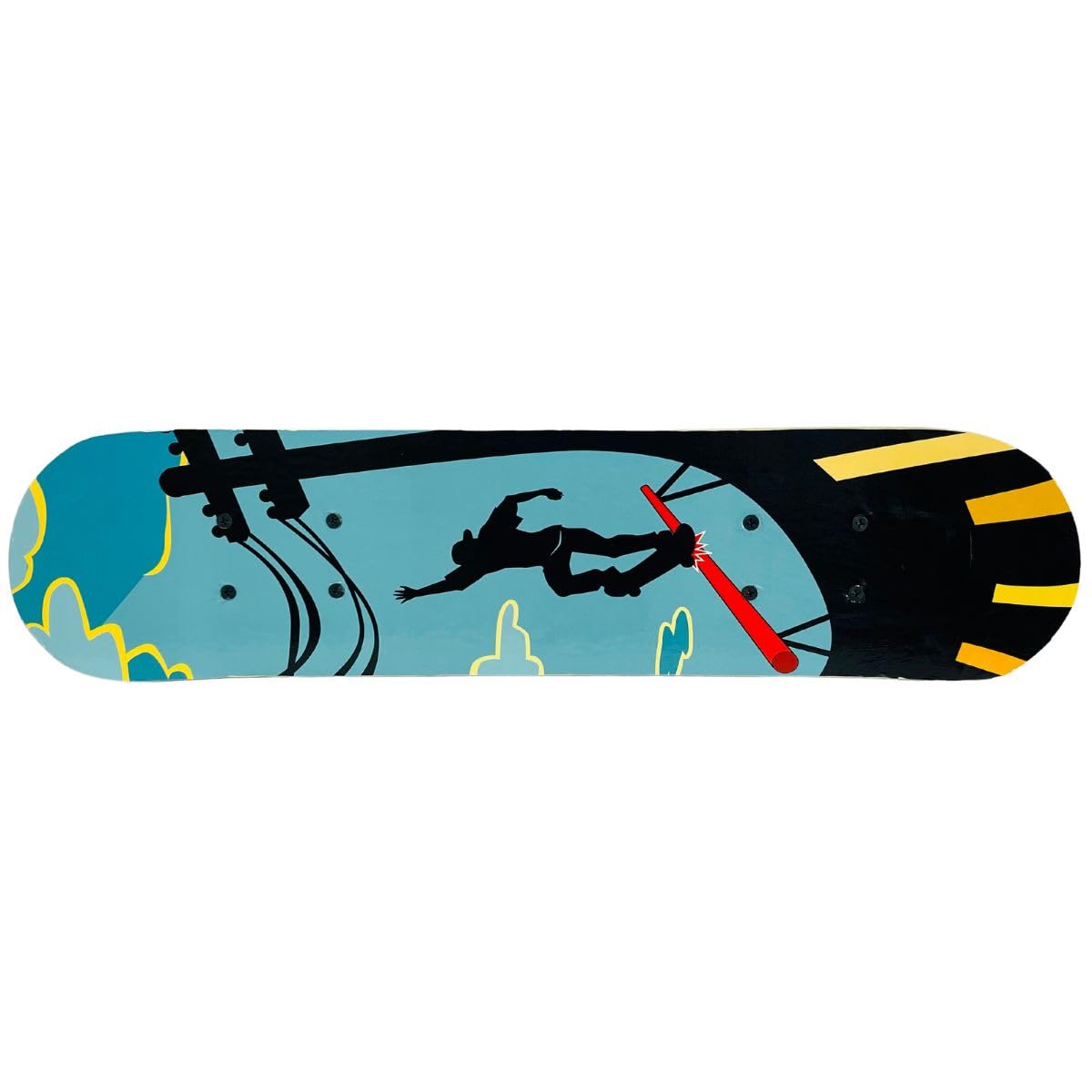 Junior Skateboard, 23 x 5.5 Inch Double Kick Skateboard for Beginners with Maple Deck, Boys & Girls, Multiple Designs (S6_Night Rider)