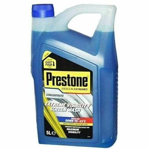 "Prestone Extreme Visibility 5L Concentrate Car Screen Wash - All-Season Clean: Superior Visibility Formula for Your Vehicle"
