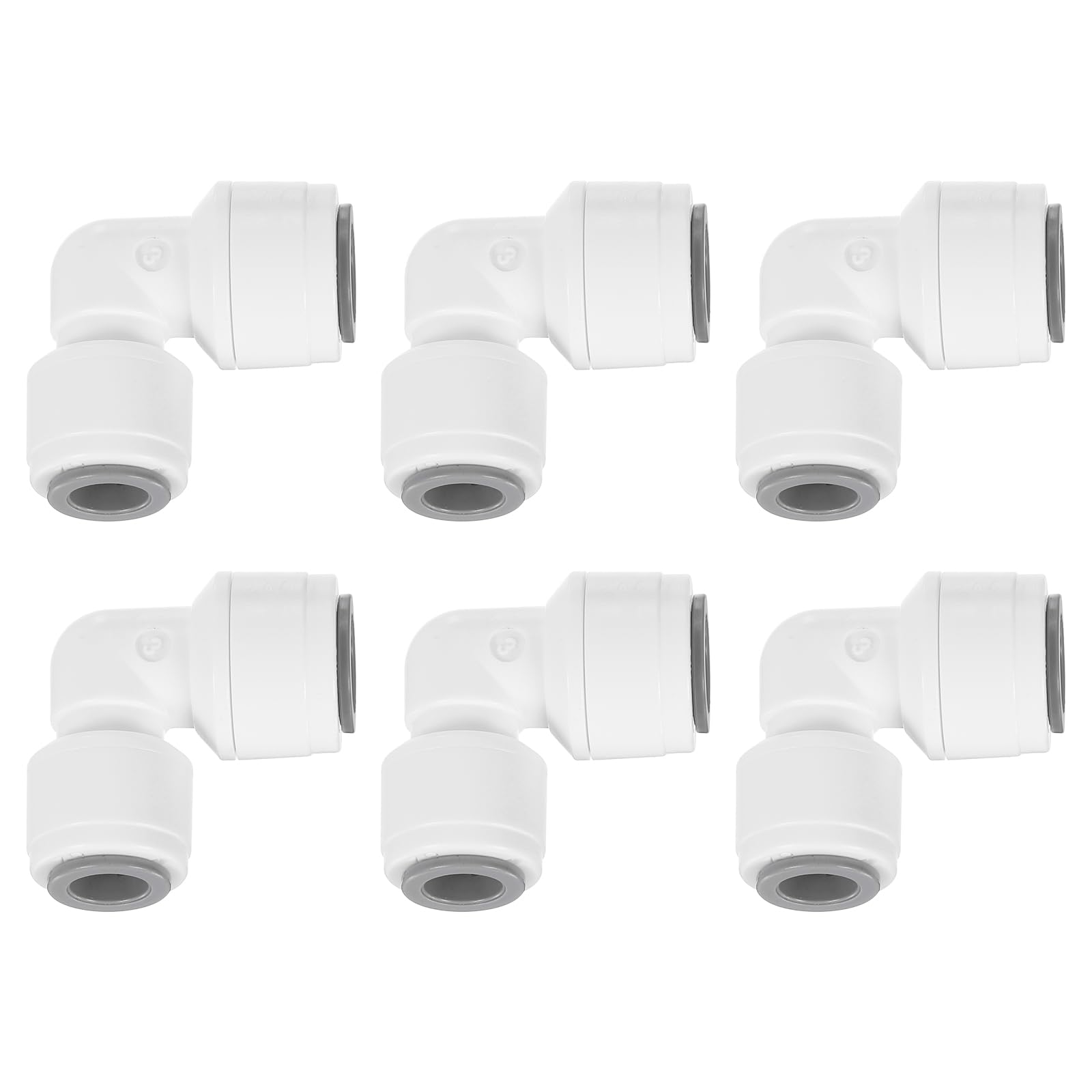 uxcell 6Pcs Push to Connect Fittings, 5/16" OD x 3/8" OD Air Hose Fittings Tube&Hose&Pipe Quick Connect Fitting Plastic 90 Degree Elbow Union Coupling