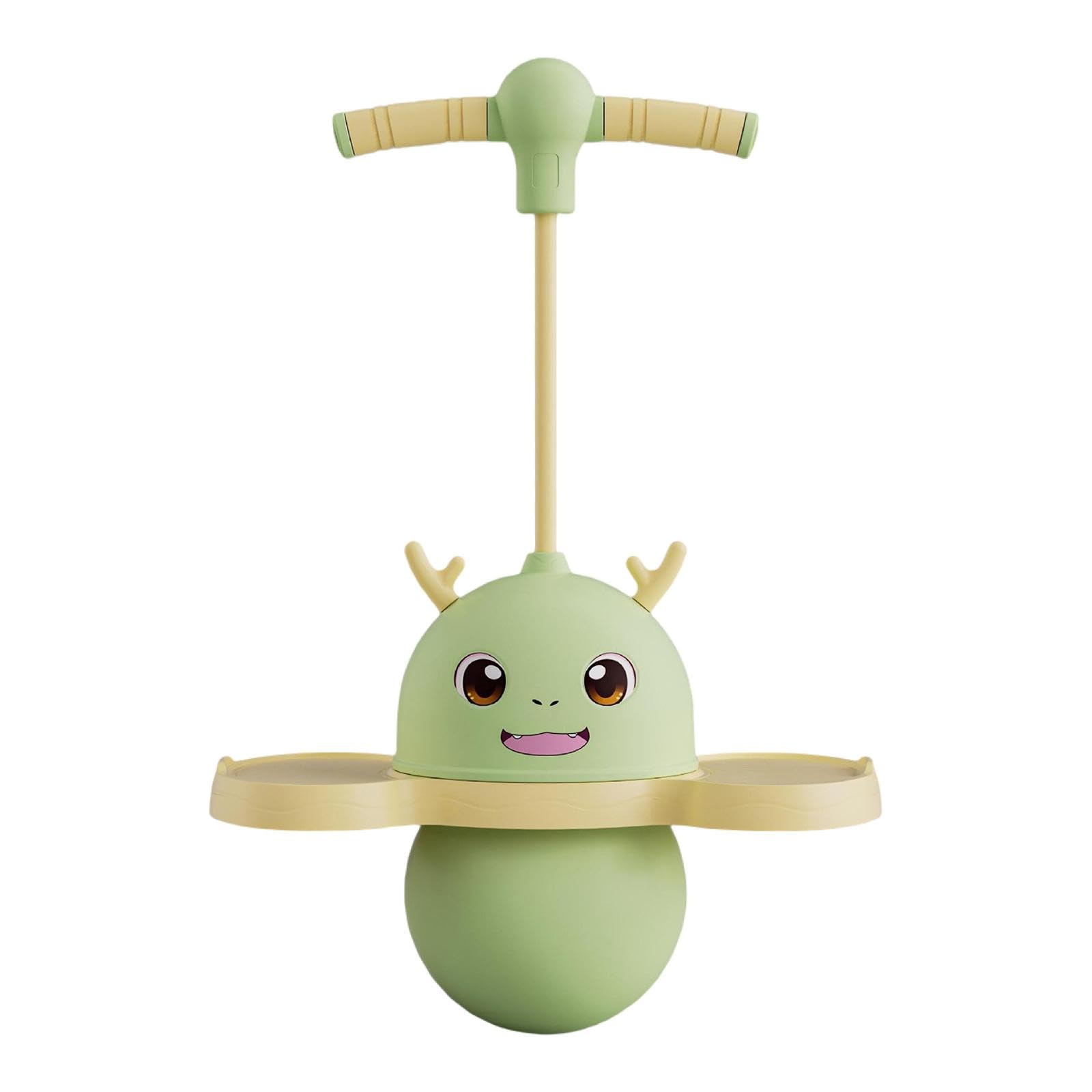 Generic Pogo Ball with Handle Board Bouncing Ball for Games, 80X38cm, Green