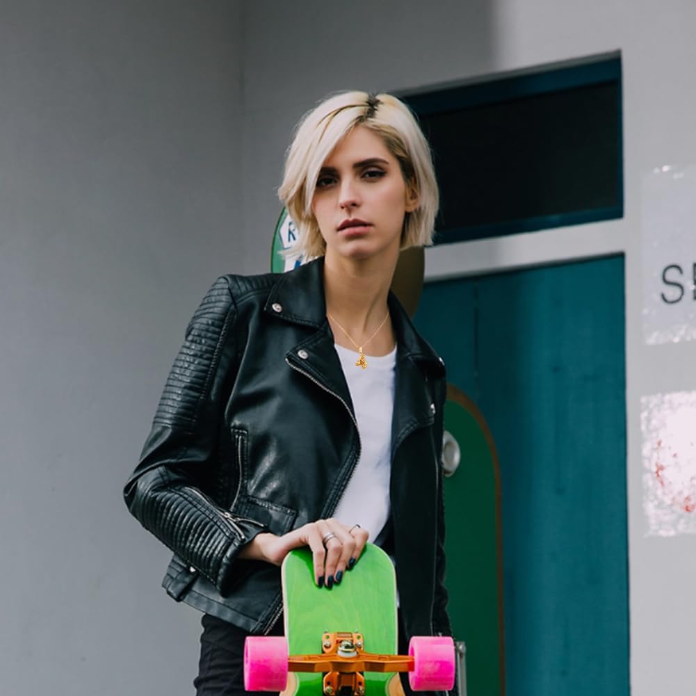 8 collares de patines para mujer, 2 colores, de acero inoxidable, colgantes estereoscópicos, para joyas, collares, pulseras, aretes, manualidades, Acero inoxidable