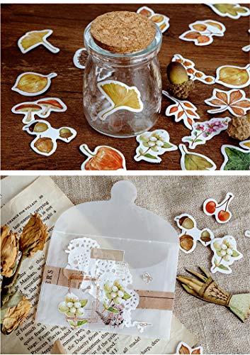 Molshine 274pcs Decorative Stickers- Forest Fruit Plant Flower Series Decals for DIY,Personalize,Bullet Diary Decoration,Laptops,Scrapbook,Luggage,Cars,Books,Sealing -6 Packs
