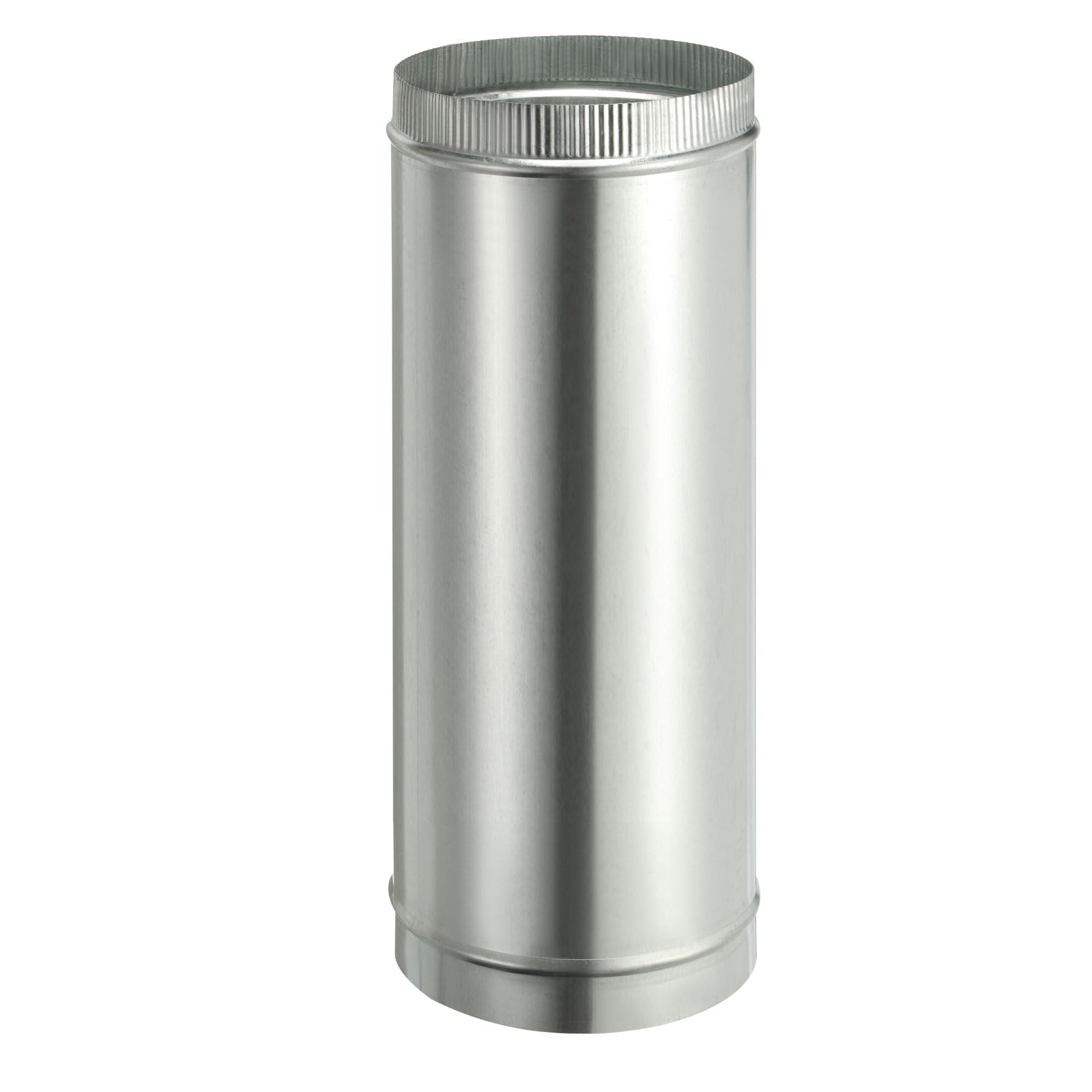 PATIKIL 8 x 20 Inch Round Dryer Duct, 1PCS Galvanized Steel Crimped Straight Air Vent Duct Extension Coupler Pipe Adapter Connector for HVAC Dryer Hood Ventilation Chimney, Silver โ image 1