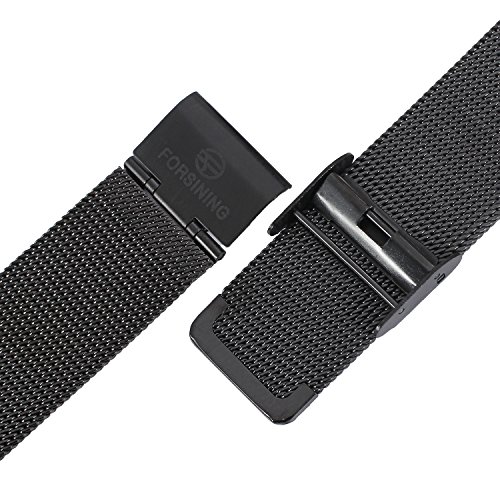 Image of FORSINING Men's Popular Mechanical Hand-Wind Ultra Thin Stainless Steel Bracelet Mesh Skeleton Watch