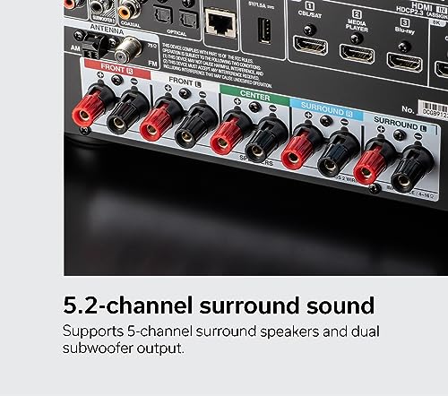 Image of Denon AVR-S670H 5.2 Ch Home Theater Receiver, 8K UHD HDMI Receiver (75W x 5), Streaming via Built-in HEOS Bluetooth & Wi-Fi, Dolby TrueHD, Dolby Pro Logic II DTS HD Surround Sound System for TV