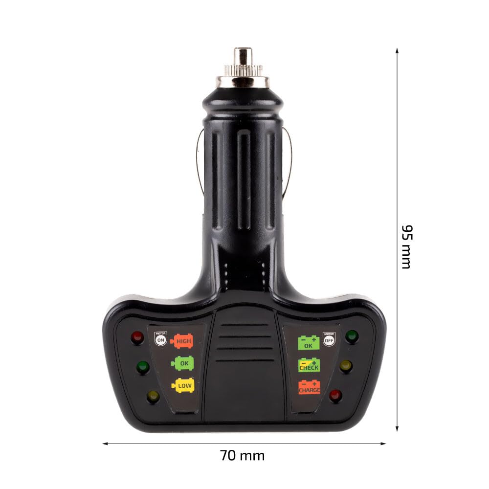 HEYNER® Tester akumulatorów 12 V z wyświetlaczem LED do gniazda zapalniczki