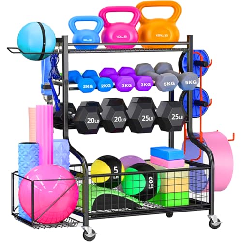 Support d'haltères à roulettes robuste et réglable pour kettlebells - 2