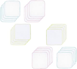 ガーゼハンカチ ガーゼタオル 無地 ベビービブ- 2重ガーゼハンカチ 綿100% 25*25㎝ 24枚 (カラー2)