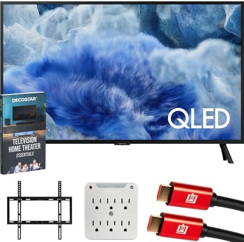 Samsung QN32Q8FAAFXZA 32″ QLED Q8F 4K Vision AI Smart TV (2025) Bundle with 19-45 inch TV Wall Mount, 2X 4K HDMI Cable, 6-Outlet Surge Adapter & Deco Gear Complete Home Theater Beginner’s Guidebook Samsung QN32Q8FAAFXZA 32″ QLED Q8F 4K Vision AI Smart TV (2025) Bundle with 19-45 inch TV Wall Mount, 2X 4K HDMI Cable, 6-Outlet Surge Adapter & Deco Gear Complete Home Theater Beginner’s Guidebook
