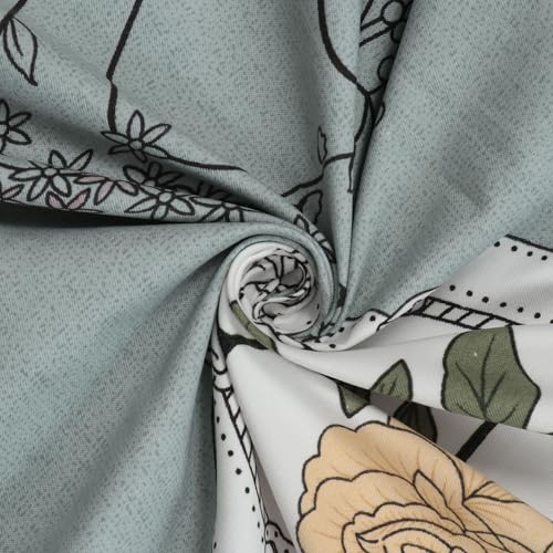 Image of Botanica Luxury Cotton Fitted Bedsheet for King Bed (78x72 Inches) - Includes 2 Pillow Covers - Soft & Breathable Fabric Stylish Finish Comfort & Modern Look (Pack of 1)
