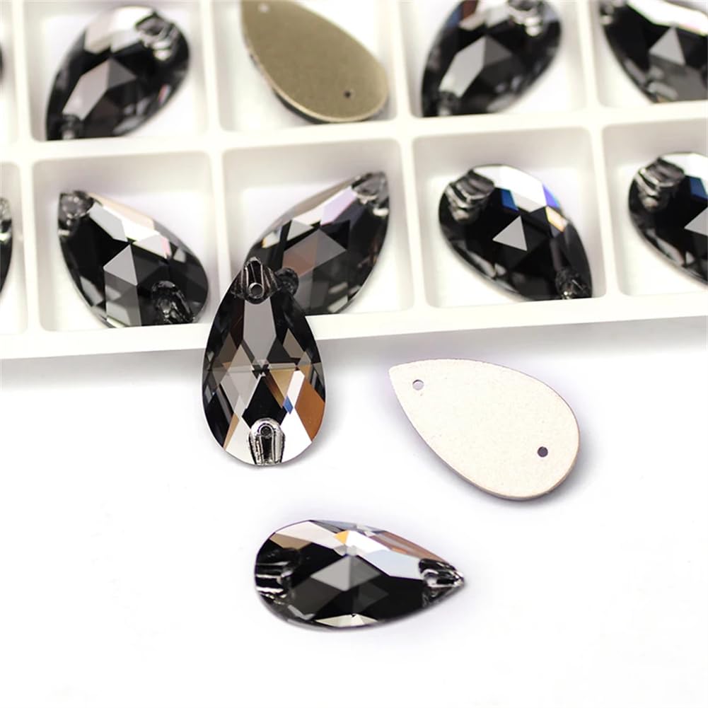 186 Pezzi Strass da Cucire Bleu Saphir Strass da Cucire su Tessuti