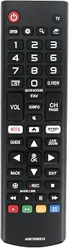 AKB75095315 Replace Remote fit for LG LED OLED 4K 1080p Smart TV Non-Smart TVs AKB75095314 AKB74915305 AKB75095307 AKB73975702 AKB74475401 AKB73975701 AGF76631042 32LJ600B 43LJ5500 43LJ5550 AN-MR18BA