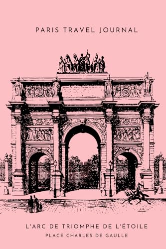 Pink Paris Travel Journal Notebook Lined Diary (4x6,100 pages) Pink Eiffel Tower France Souvenir Vintage Stationery Gift Idea For Girls A6 small (Paris Series #2) image 2