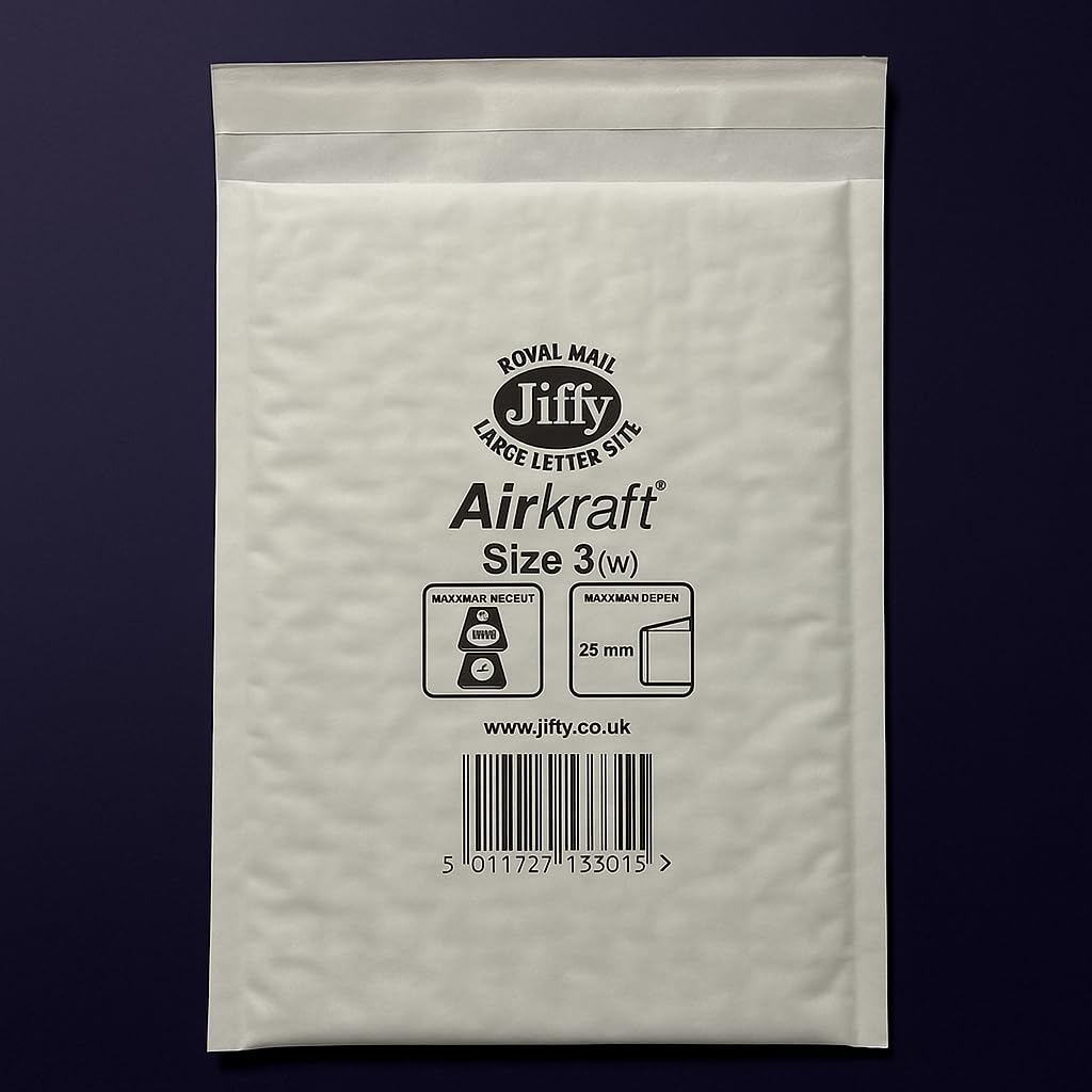 Jiffy Airkraft White Bubble Mailer Size 3 335x250mm Box of 10