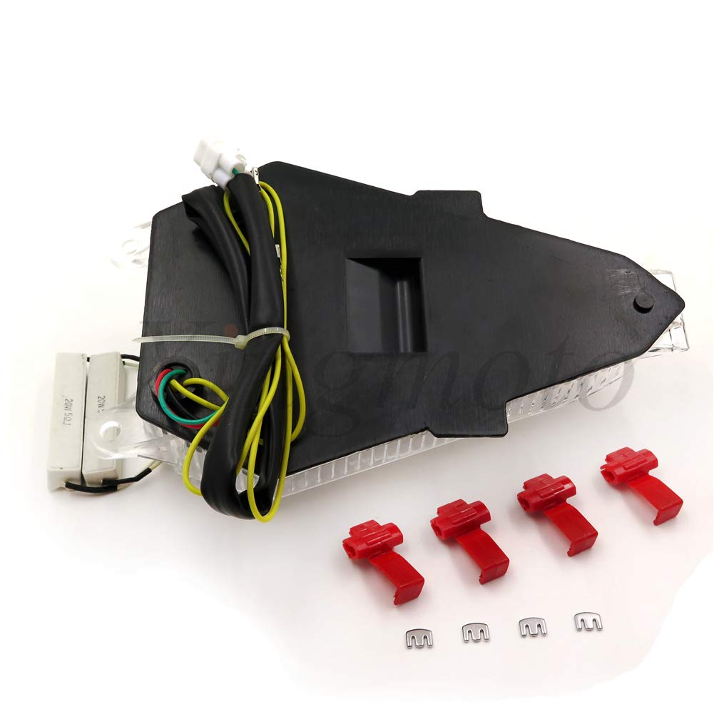 Luz Trasera LED Para Yamaha YZF-R6 2006-2013 - Intermitentes Integrados, Lente Transparente