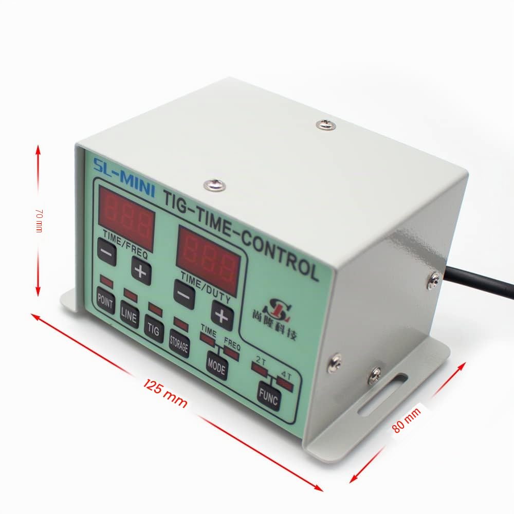Toplionace Máquina de Soldadura TIG DIY a Máquina de Soldadura en Frío Mini Soldador de Punto de Acero Inoxidable Controlador de Pulso de Tiempo Soldador en Frío Modificado (con Pedal, SL-MINI)
