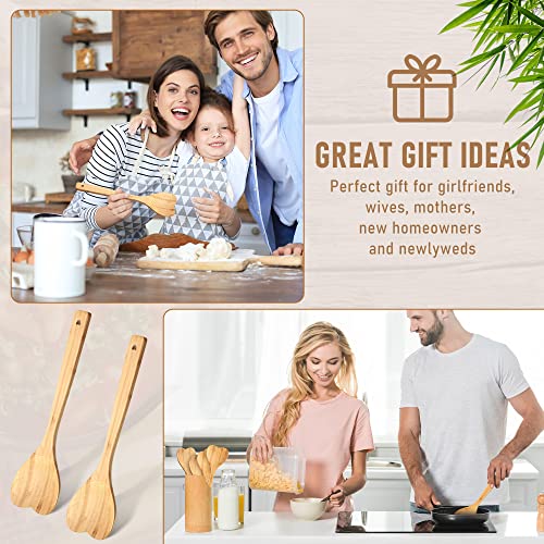 EBOOT Heart Shaped Bamboo Kitchen Spoons #TOP26