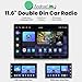 Joying 11.6 Inch Double Din Car Stereo, Car Radio with Apple Carplay & Android Auto, 8GB+128GB Android 13 Head Unit with Mirror Link, AM/FM, Bluetooth, SWC, GPS(JY-UTD11N8)
