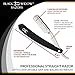 Black Widow Professional Straight Edge Razor Kit with 10 Blades – Stainless Steel Barber Razor for Men’s Shaving, Classic Barbero Shaver for Smooth, Precise, and Comfortable Shaves