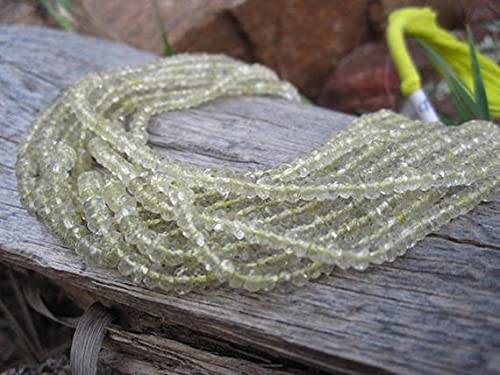 Perles en quartz citron de 4mm pour fabriquer un cadeau personnalisé
