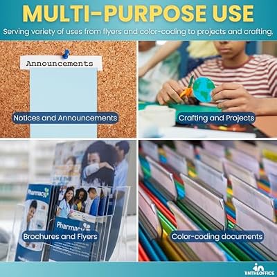1InTheOffice Blue Copy Paper 8.5 x 11, Colored Copy Paper, Letter Size, 20lb Density, (500 Sheets)