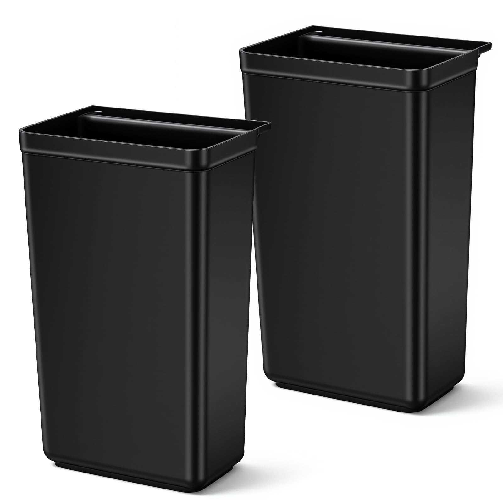 Photo 1 of ***SEE NOTES***Briwooody 2 Pcs Large Capacity Trash Bins for Bussing Cart 22" H, 9" W, 13"L Attachable Trash Can Hauler for Rolling Utility Cart Accessories Wastebasket Polyethylene Plastic Restaurant Tub