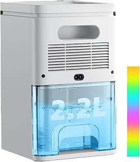 🚨 EXTREME: Electric Home Dehumidifier Anti Mould 2200 ml Portable – Ultra Quiet, Timer 2-12 h, Automatic Shut-off | 7 Colours LED | f…