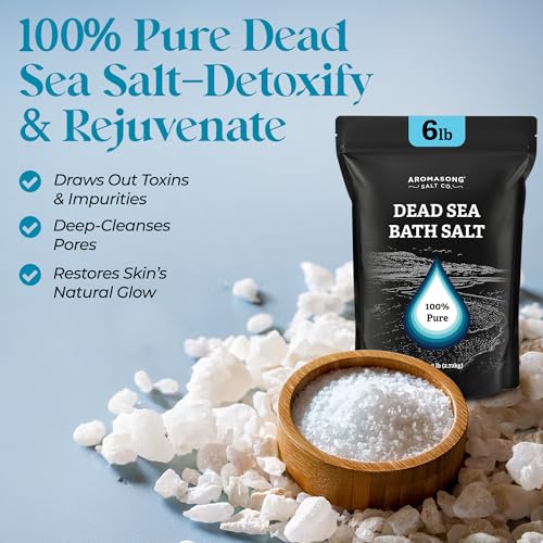 Aromasong Dead Sea Salt Bath Soak 6 Lbs. Bulk Pack – 100% Natural Dead Sea Salts for Soaking, Relaxation, and Detoxification of Skin, Dead Sea Salts for Bath to Rejuvenate and Refresh. - Image 3
