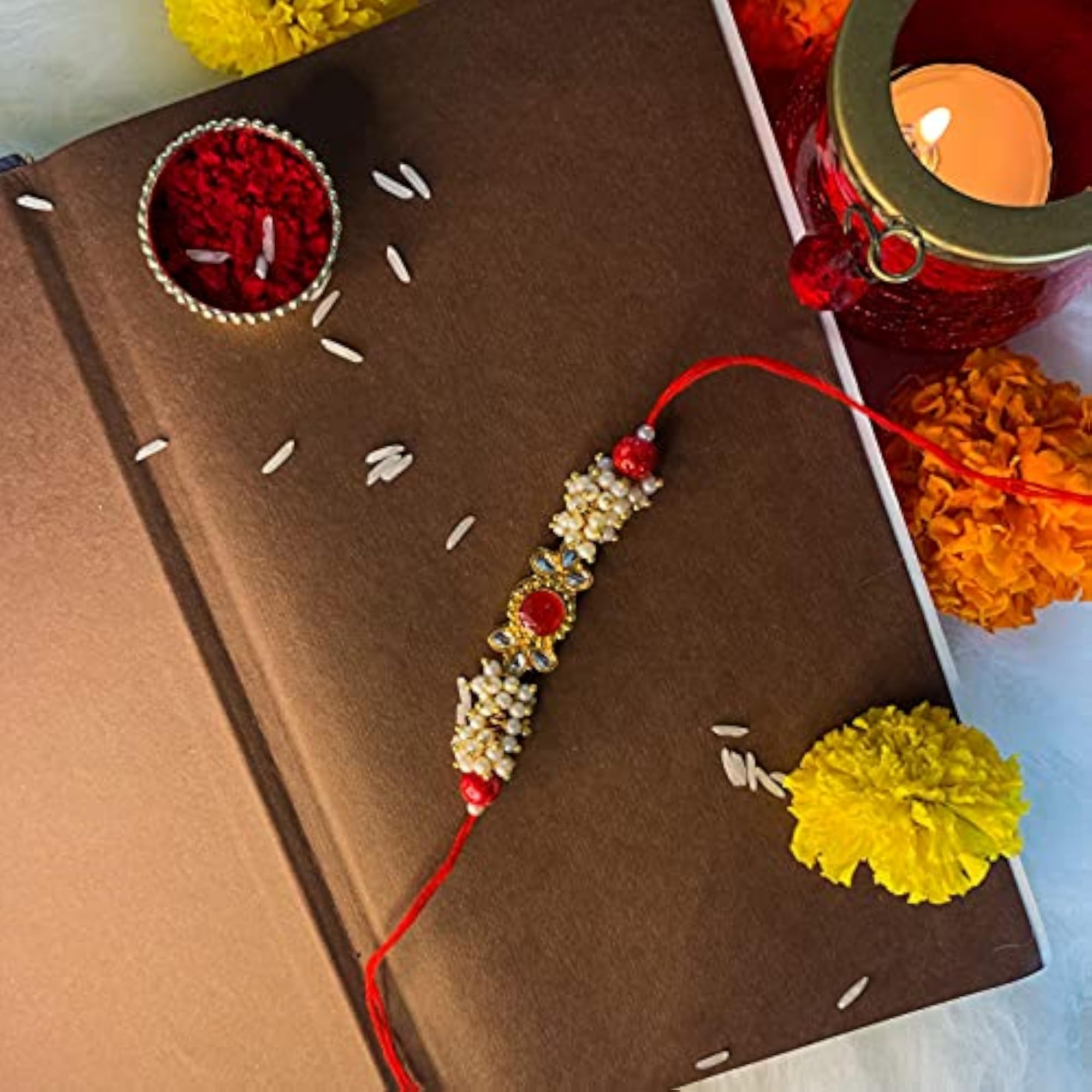 Bhaiya Bhabhi Lumba Rakhi Combo Set For Rakshabandhan