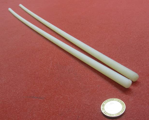 Natural Nylon 6/6 Fully Threaded Rod RH 3/8