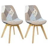 Sillas Peluqueria Baratas: Consejos para comprar tus sillas Online 12 WOLTU Silla Patchwork Silla de Comedor Nórdica Pata de Madera Maciza con Respaldo Pack de 2 Silla...