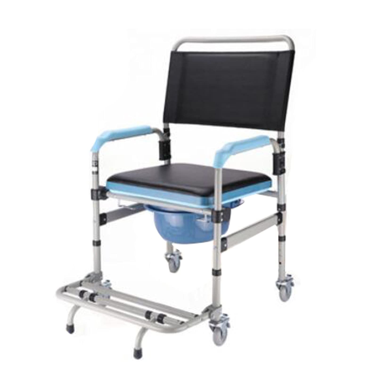 Buy Wheeled Shower Commode Toilet Chair, Toilet Chair for Elderly Wheelchair Shower Transport