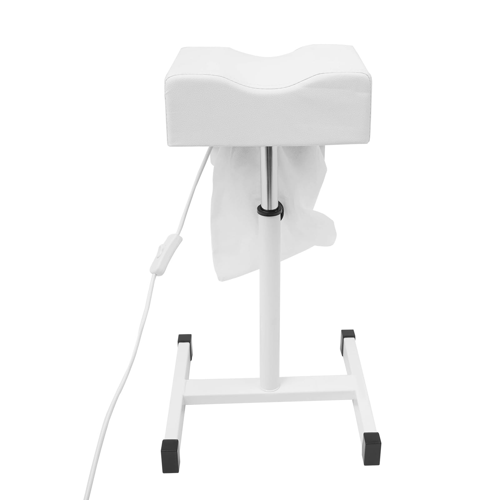 Tabouret de Pédicure Réglable en Hauteur 48-68cm, Base en H Aspirante avec Coussin pour L'utilisation Commerciale dans Les Salons et Les Spas