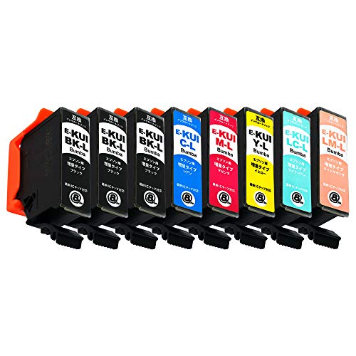 Amazon.co.jp: EPSON（エプソン用）KUI-6CL-L(BK×3/C/M/Y/LC/LM) 8本