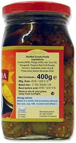 Stuffed Gunda Pickle (cordia pickle)