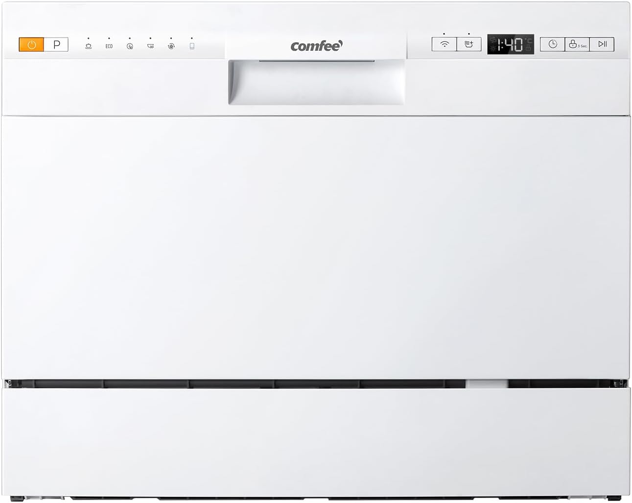 Dishwasher 6 Places with 7 Programe Super Quiet Rapid Wash ECO 70 C°Hygiene Wash, Flexible Installation Wi-Fi Function APP Control- White