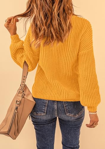 PRETTYGARDEN Fall Sweaters for Women 2025 Fashion Long Sleeve Casual Ribbed Knit Winter Clothes Pullover Jumper Tops