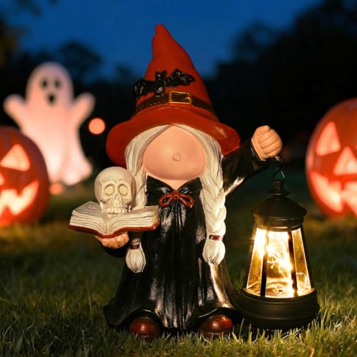 Amazon – Halloween Witch Gnome Garden Statue - image 1