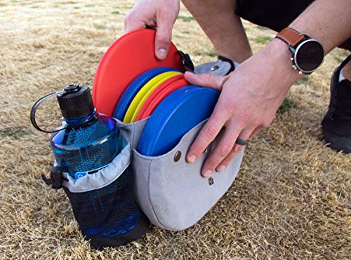 Rogue Iron Disc Golf Bag- Sling Tote Bag for Frisbee Golf - Holds Up to 8 Discs, Water Bottle, and Accessories (Gray) - Thumbnail 3