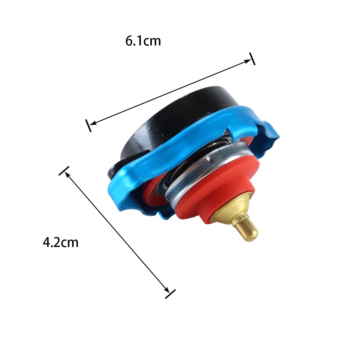 Tappo universale per radiatore con indicatore di temperatura, coperchio del serbatoio dell'acqua a prova di perdite per auto, moto, ATV, UTV (1,1 bar)