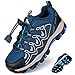 UOVO Turnschuhe Jungen Wanderschuhe Sneakers Kinder Trekking Schuhe Outdoor Sportschuhe Laufschuhe Blau 35
