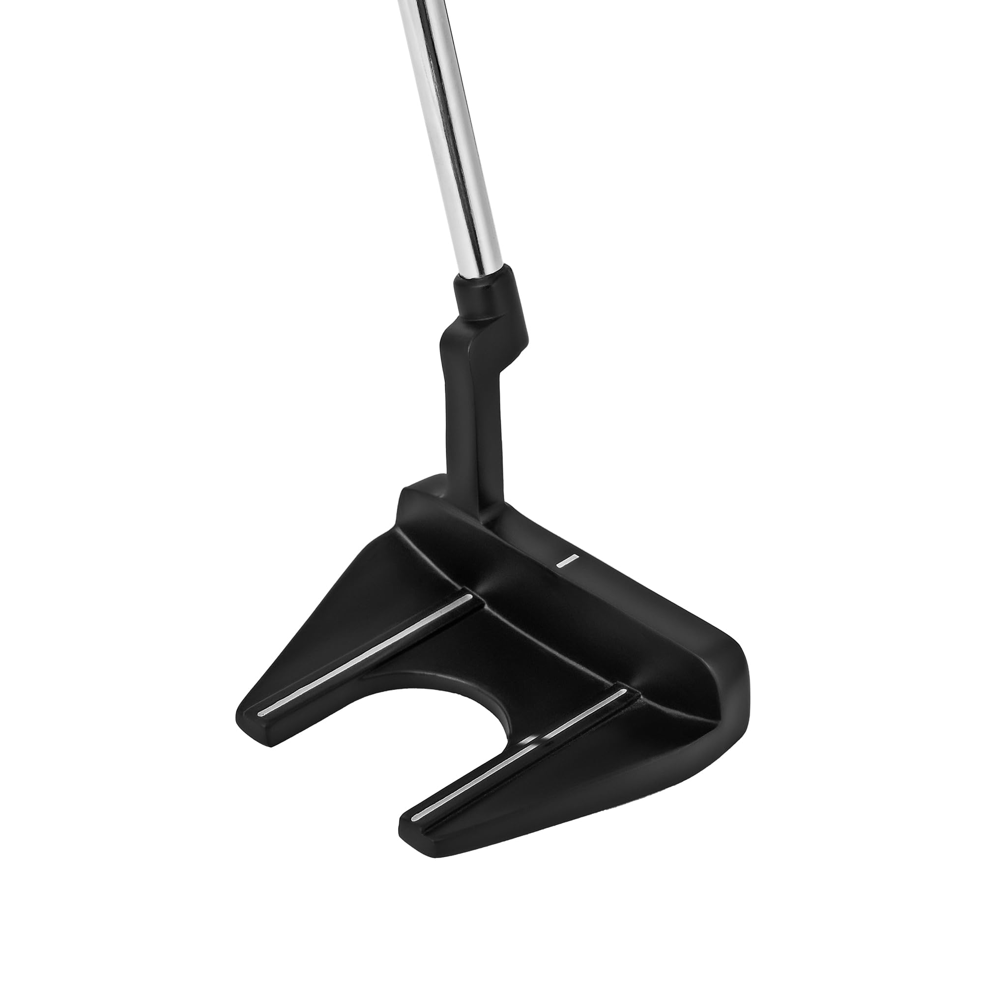 Mile High Life Putter da golf per destrorsi, nero opaco, con linea di mira e presa