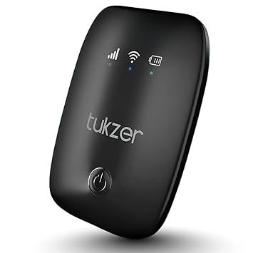 Tukzer 4G LTE Wireless Dongle (v4.0 Version) with All SIM Network Support | Plug & Play Data Card with up to 150Mbps Speed WiFi Hotspot | 2100mAh Rechargeable Battery| SIM Adapter Included