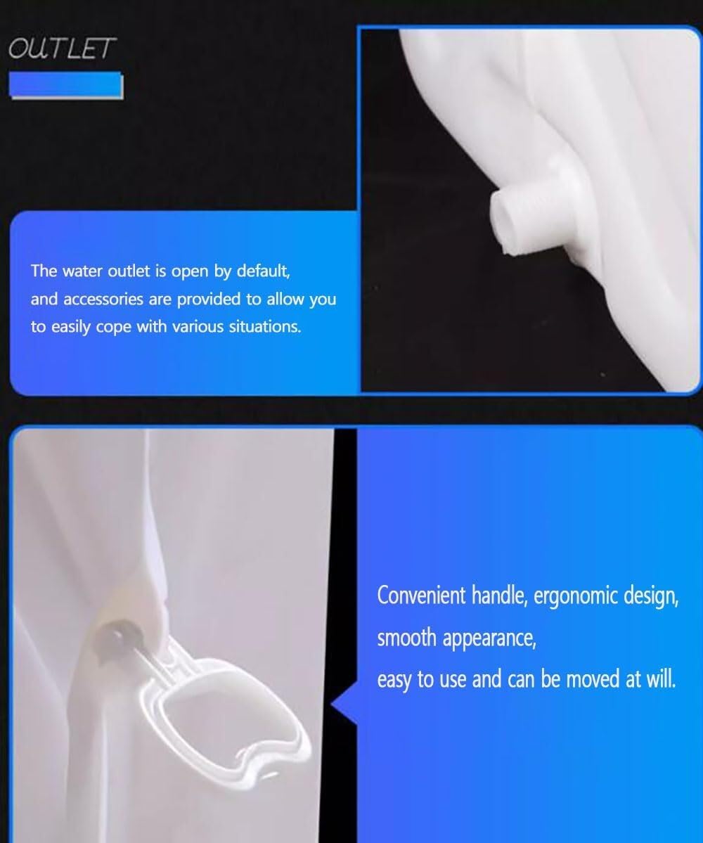 LICOME Potable Water Tank,Large Capacity Water Storage Containers with Spigot,for RV Camping Outdoor Hiking Plastic Bucket(110L)