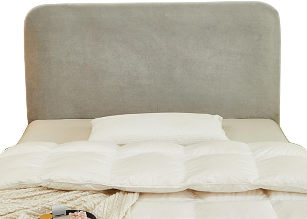 Bed Headboard Cover Velvet Headboard Slipcover Headboard Protective Covers Light Gray 2M